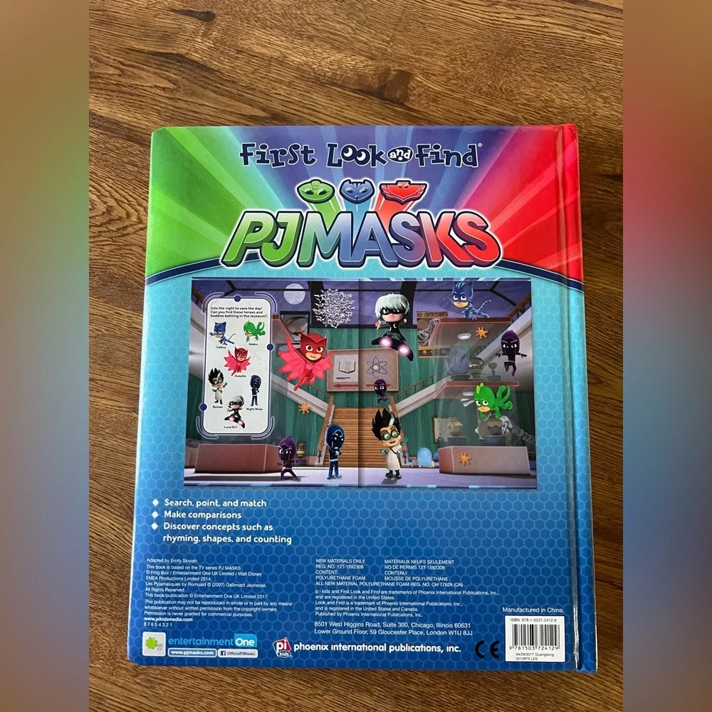 PJ Masks look and find kids board book